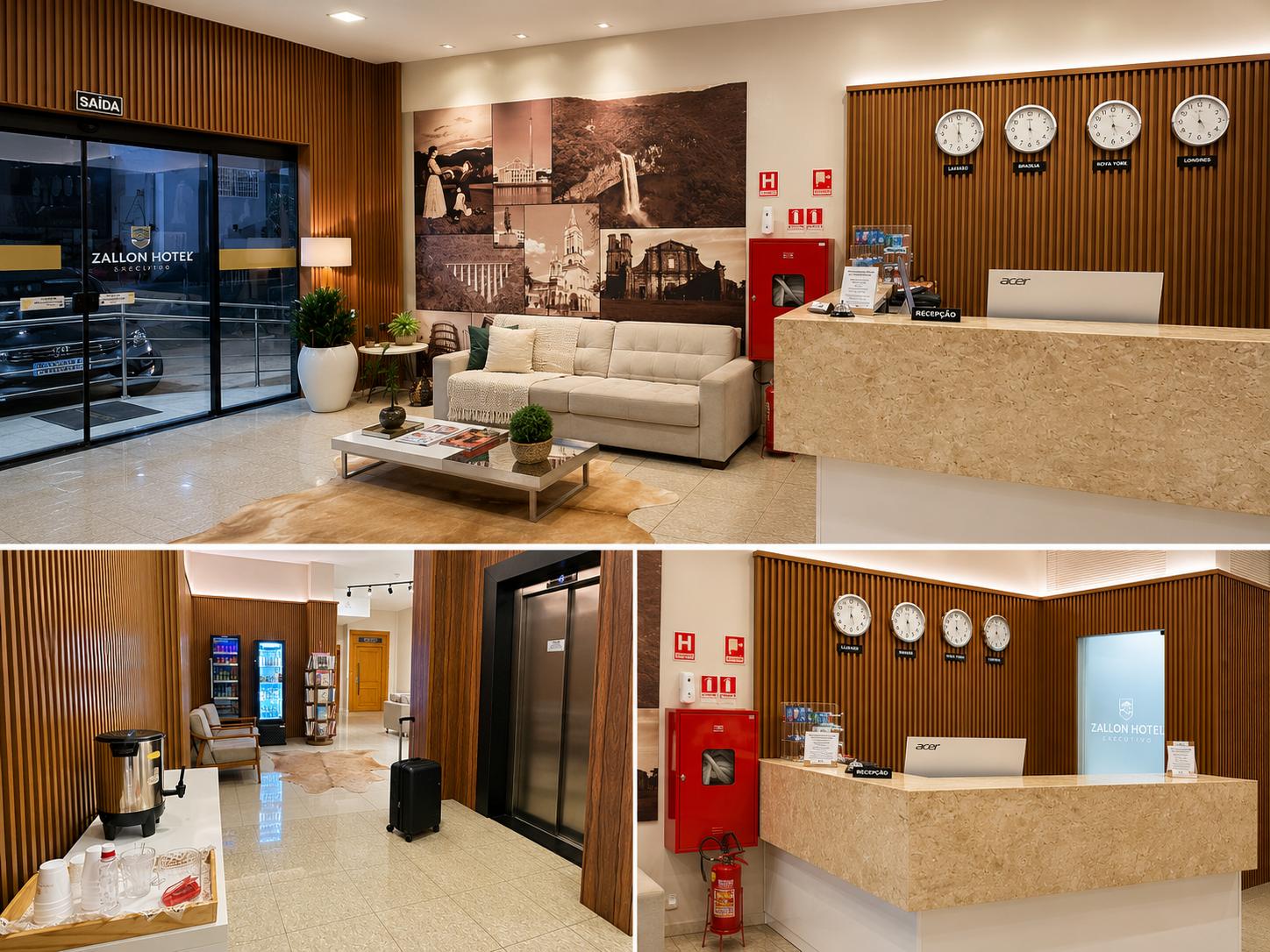 Vista do lobby Zallon Hotel Executivo