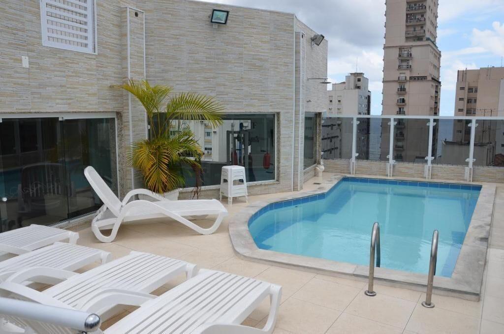 Vista Piscina Atlântico Flat Gonzaga