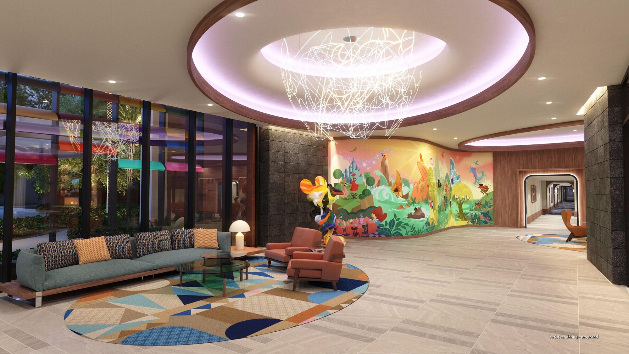 Vista Lobby The Villas At The Disneyland Hotel