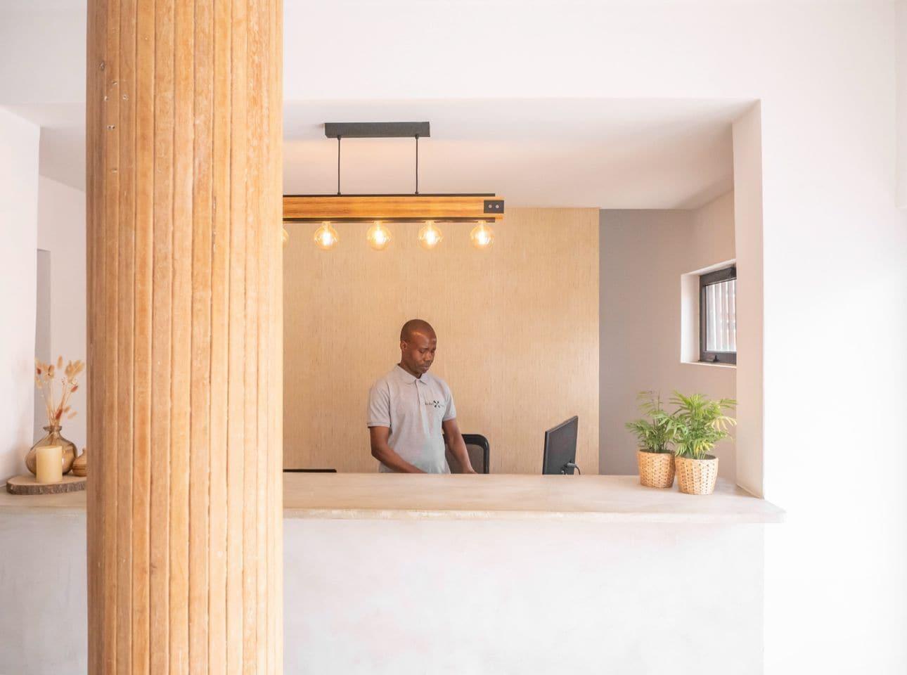 Vista Lobby Hotel Central Santa Maria