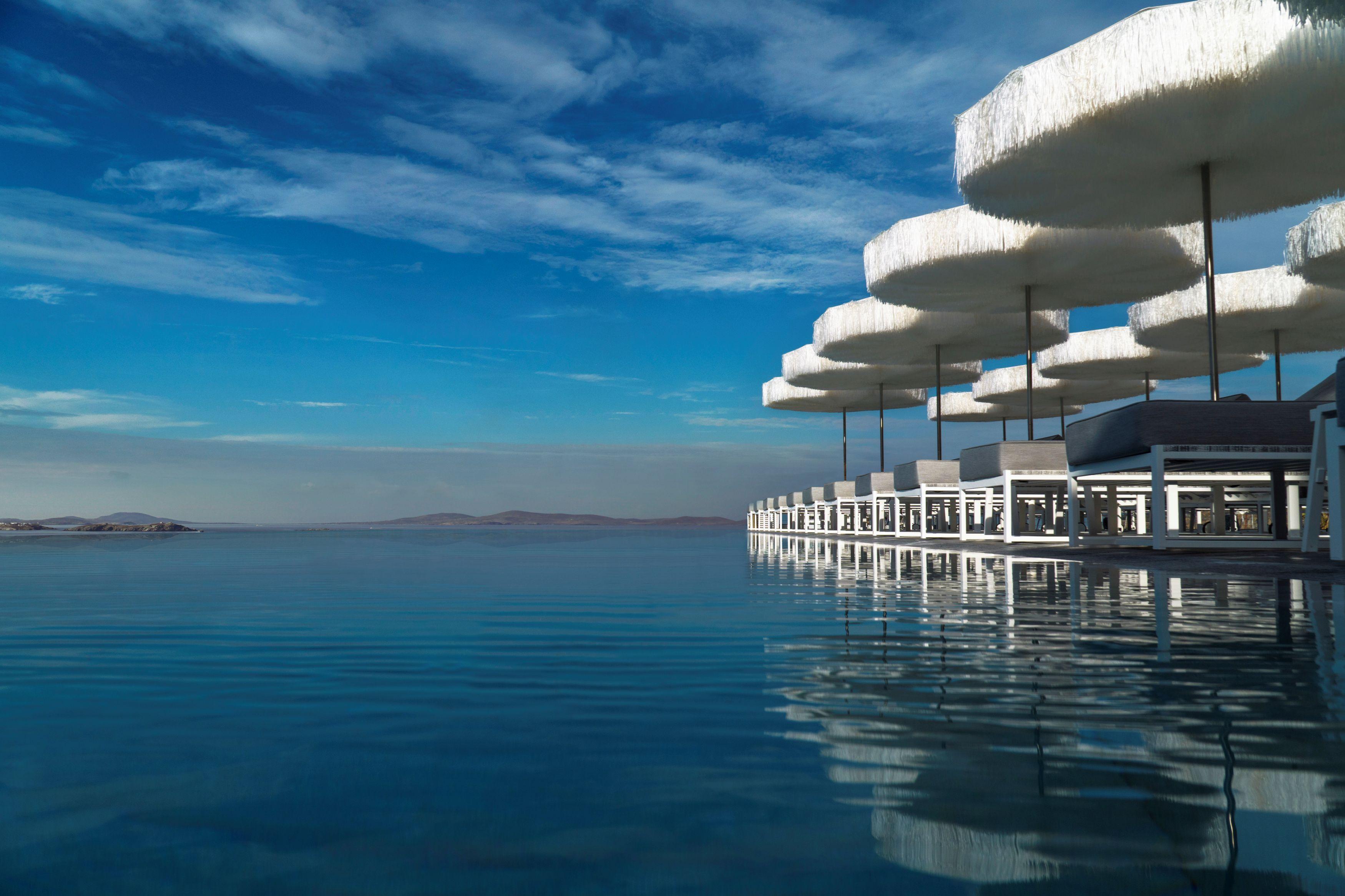Vista Piscina Mykonos Riviera Hotel & Spa a member of Small Luxury Hotels of the World