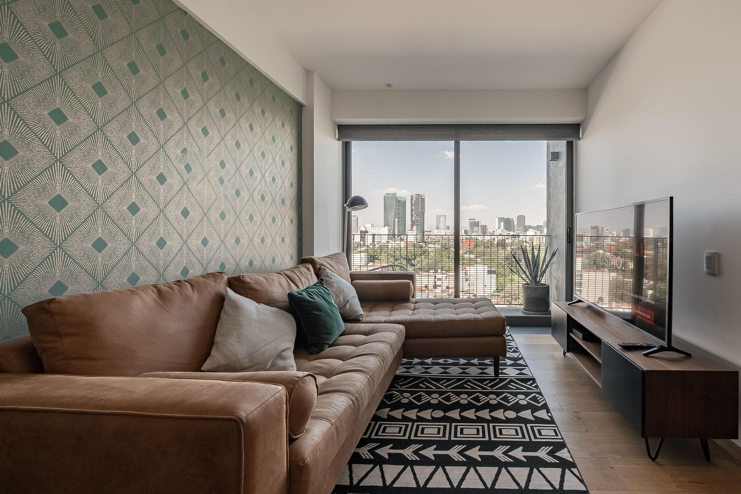 Zona de estar The Taman Loft – Chic 2BR/2BA in a Condesa