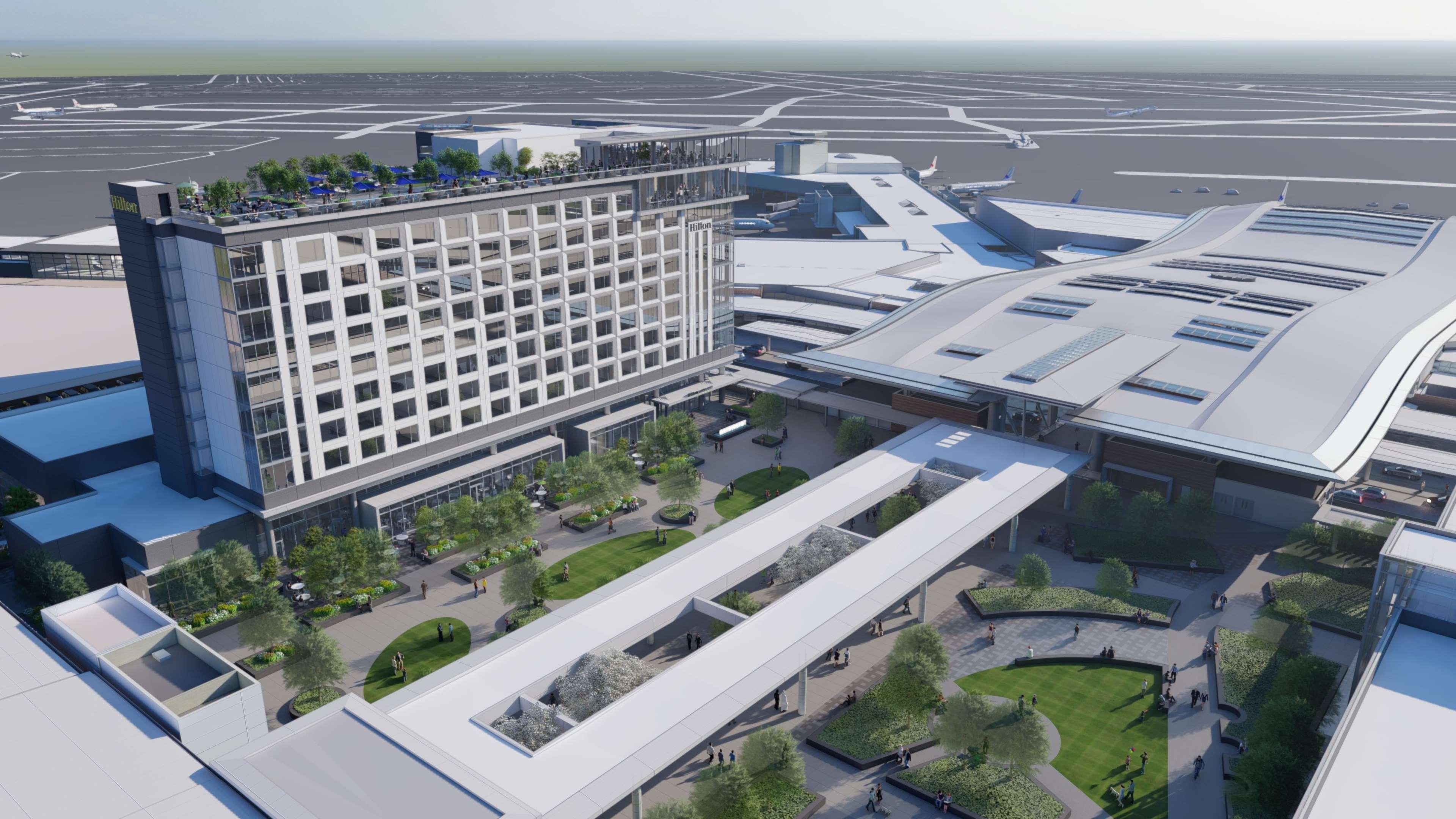 Vista Exterior Hilton BNA Nashville Airport Terminal