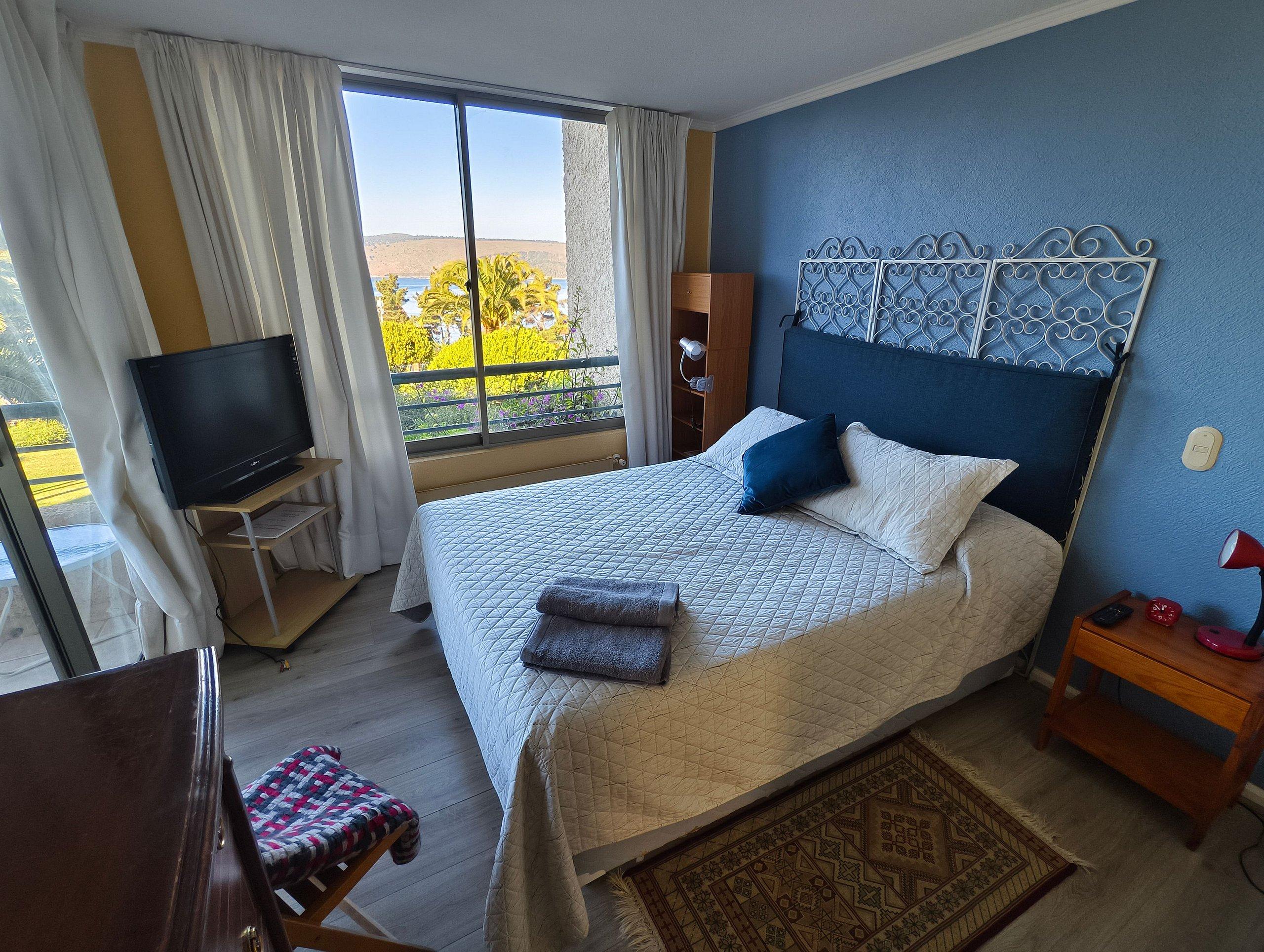 Habitación Amplio y hermoso departamento con vista al mar