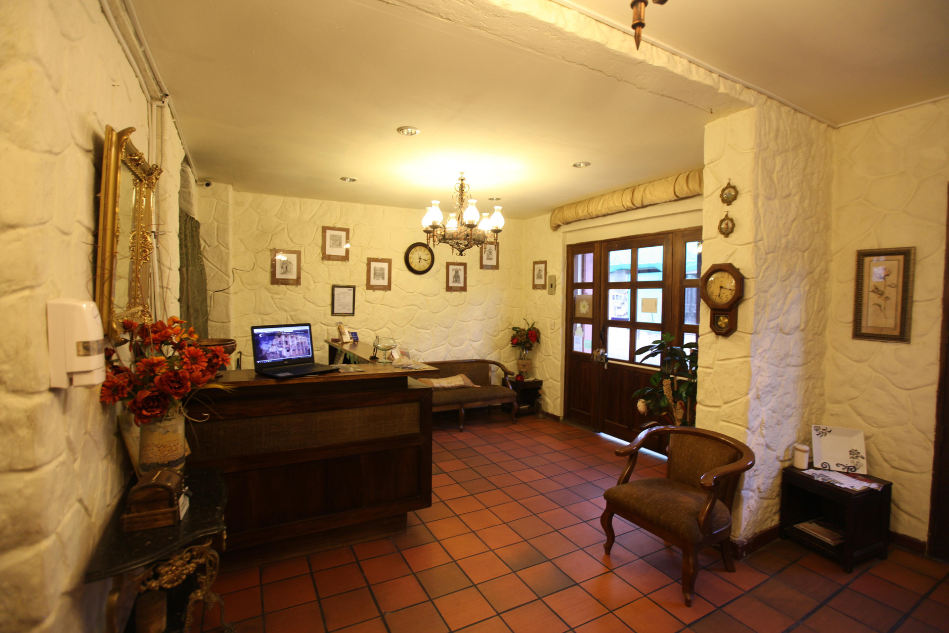 Vista do lobby Hostal Quito Antiguo
