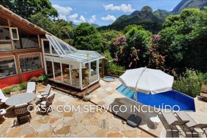 Alquiler Vacacional - Casa Maria Comprida Araras, serviço incluído, 5 quartos, piscina e área gourmet