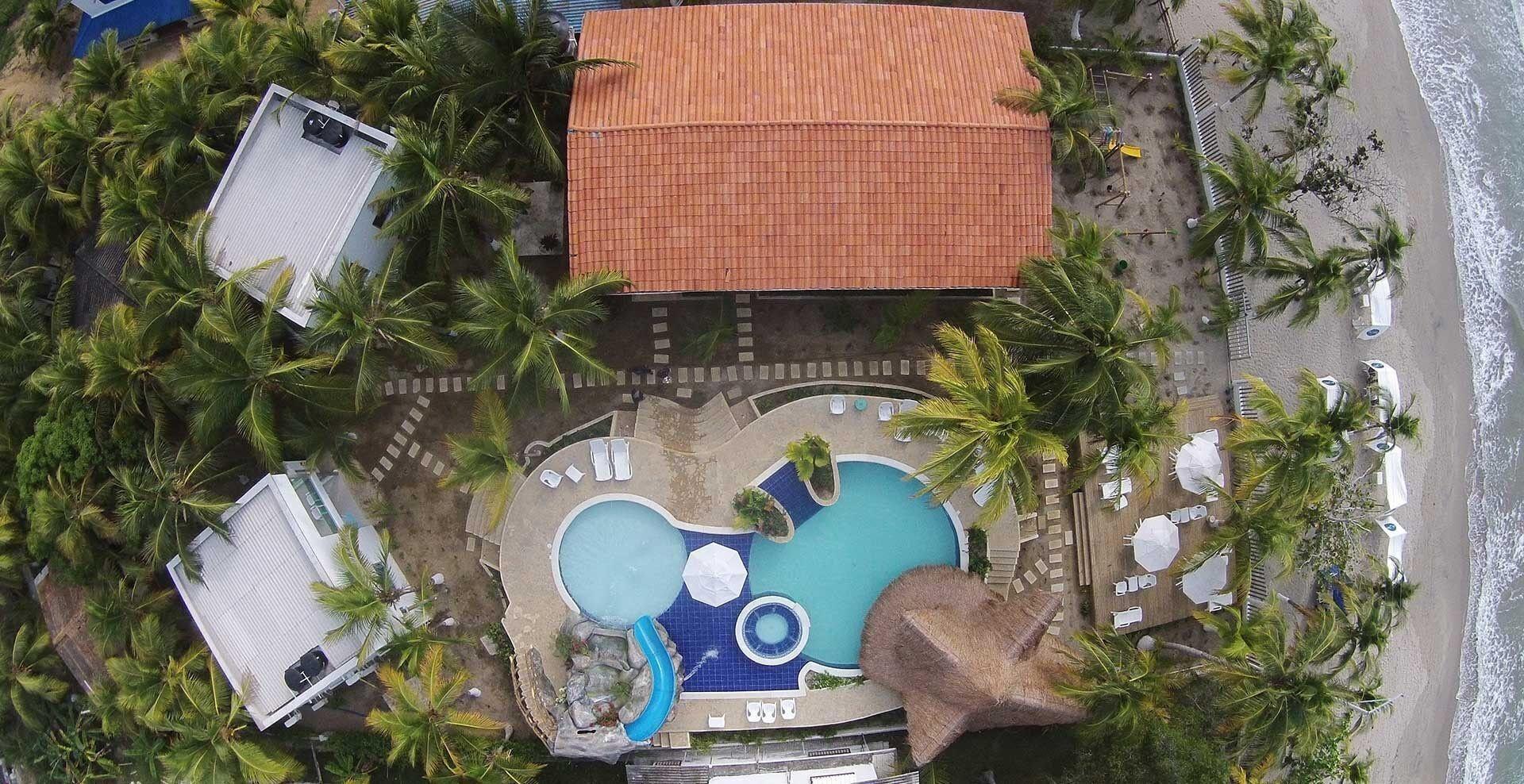Vista Exterior Cabañas Aqua Blue