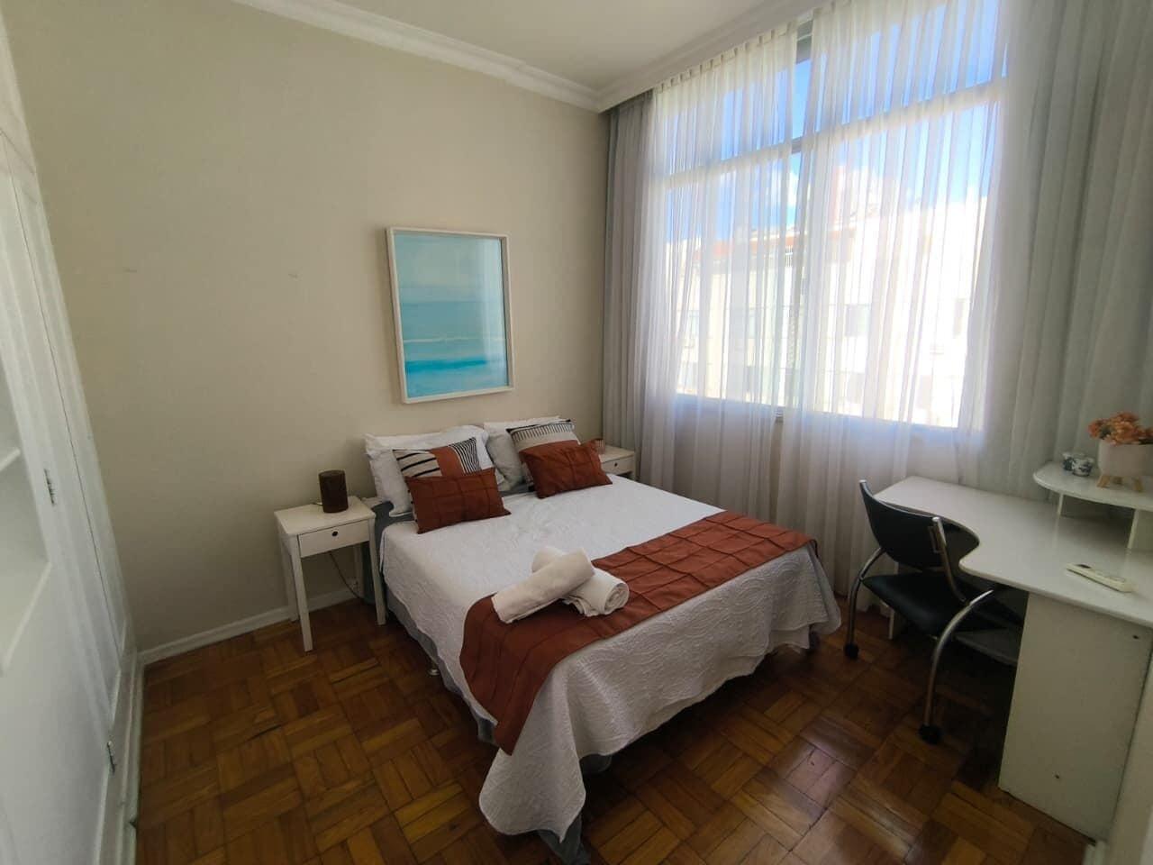 Habitación Flamengo amplo vista livre e 1 min metro